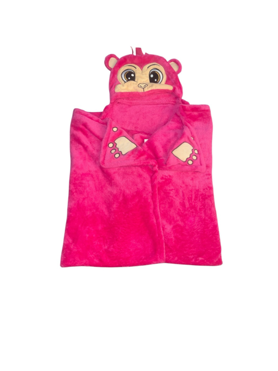 Northpoint Other - Northpoint Cozy Creatures pink monkey hooded blanket. NWOT